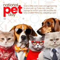 National Pet Day Instagram Post template