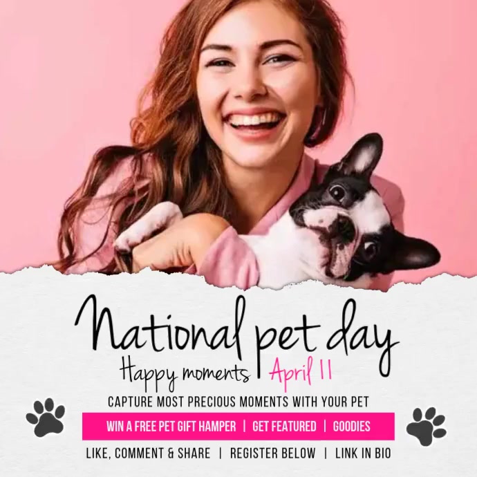 National Pet Day Post Template PosterMyWall