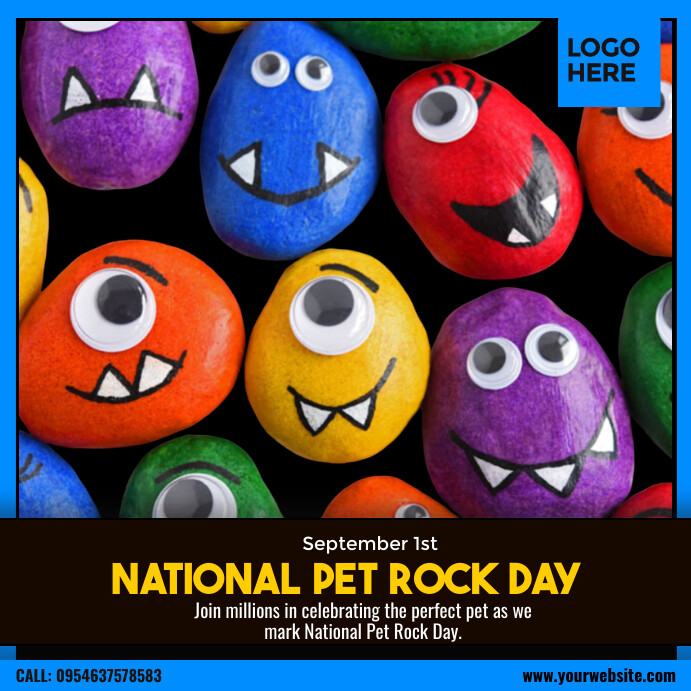 Copy of National Pet Rock Day | PosterMyWall