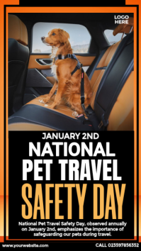 National Pet Travel Safety Day Ad Instagram Story template