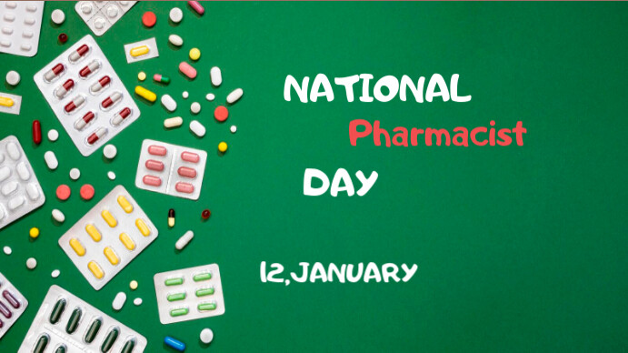 National pharmacist Day YouTube 缩略图 template