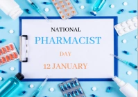 National pharmacist Day Postcard template