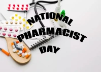 National pharmacist day template Postcard