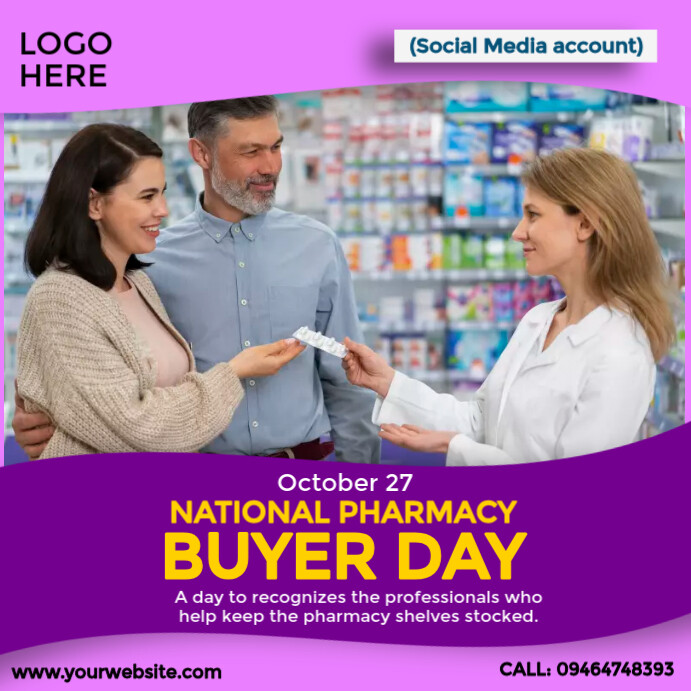 Plantilla de national pharmacy buyer day PosterMyWall