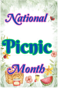 National picnic day Plakat template