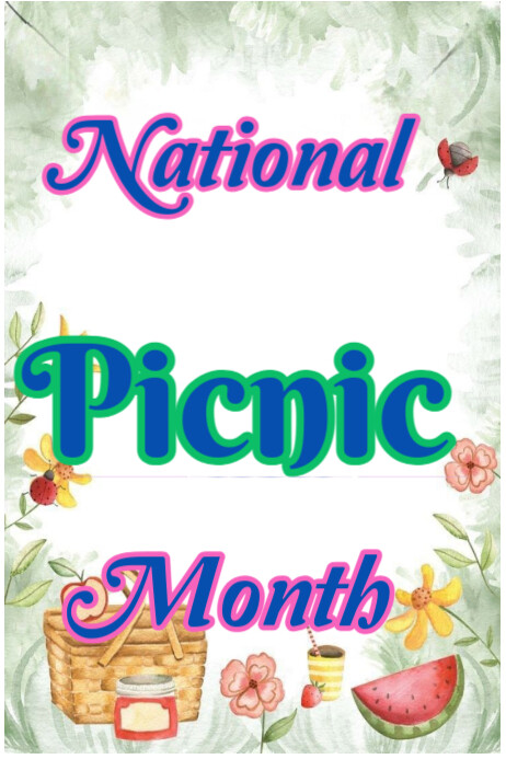 National picnic day Plakkaat template