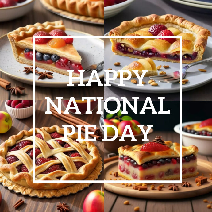 Pie Week Poster National pie day Template | PosterMyWall
