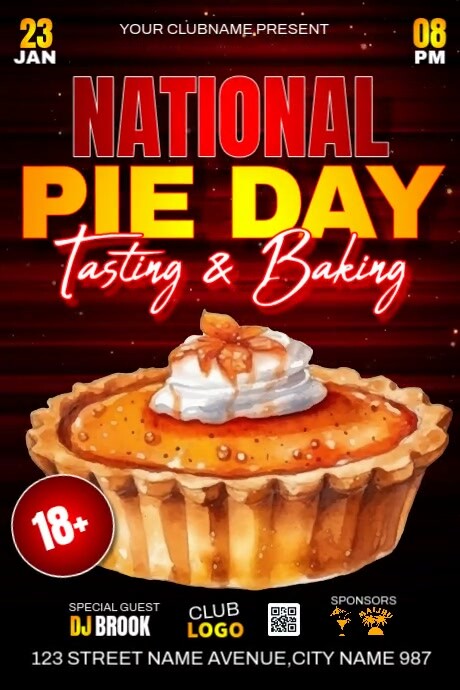 Pie Week Poster Copy of National Pie Day | PosterMyWall