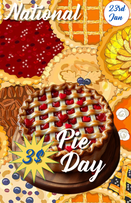 National pie day Template | PosterMyWall