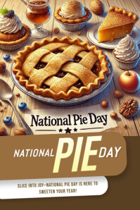 Pie Week Poster National Pie Day Poster Template | PosterMyWall