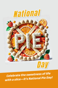 Pie Week Poster National Pie Day Poster Template | PosterMyWall