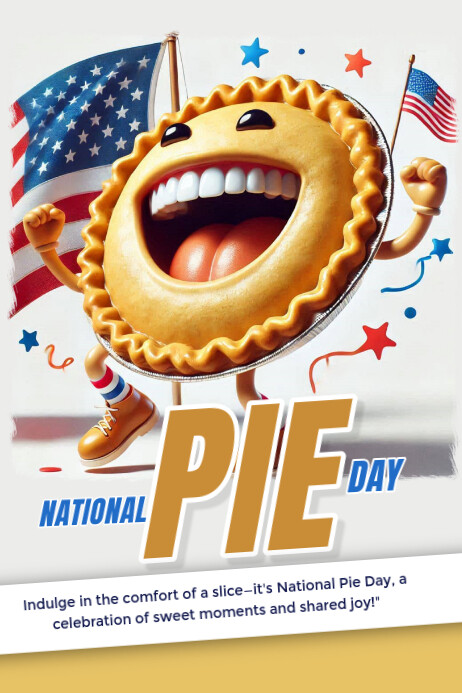 Pie Week Poster National pie day Template | PosterMyWall