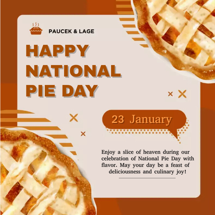 Pie Week Poster National Pie Day instagram post Template | PosterMyWall