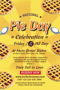 Pie Week Poster Pi day flyer template | PosterMyWall
