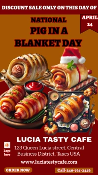National Pig In A Blanket Day Discount Sale D Digital Display (9:16) template