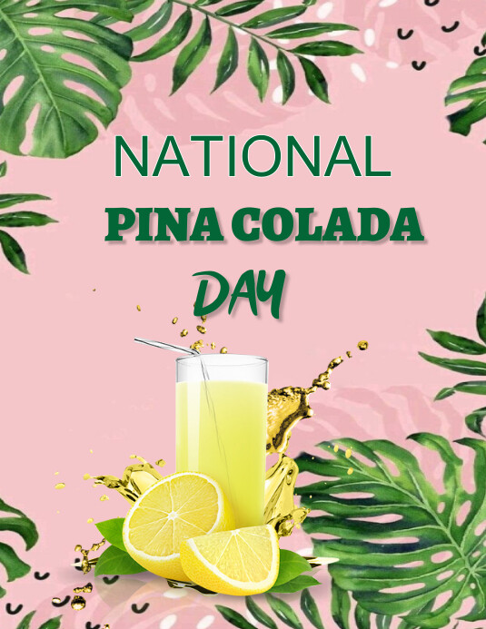 Plantilla de National Pina colada day | PosterMyWall