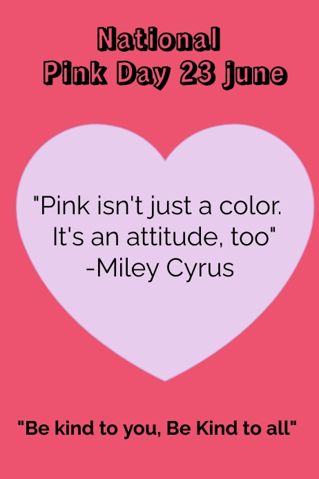 Copy of national pink day | PosterMyWall