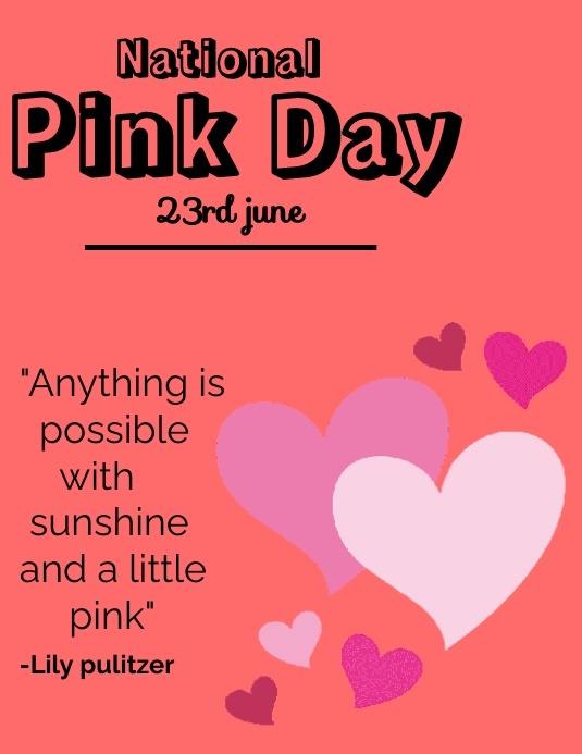 national pink day templete Template | PosterMyWall