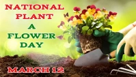 National plant a flower day design template