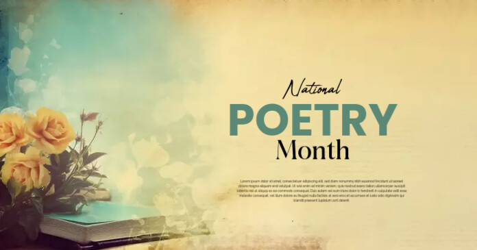 National Poetry Month Imagen Compartida en Facebook template