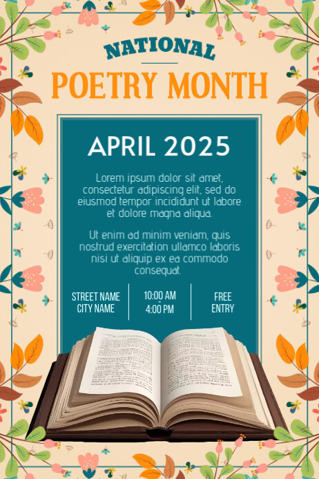 Plantilla De National Poetry Month Poster Design Template PosterMyWall plantilla-de-national-poetry-month-poster-design-template-postermywall
