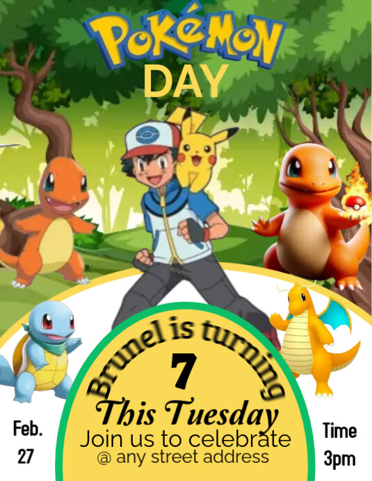 Pokemon First Flyer National Pokemon Day Template | PosterMyWall
