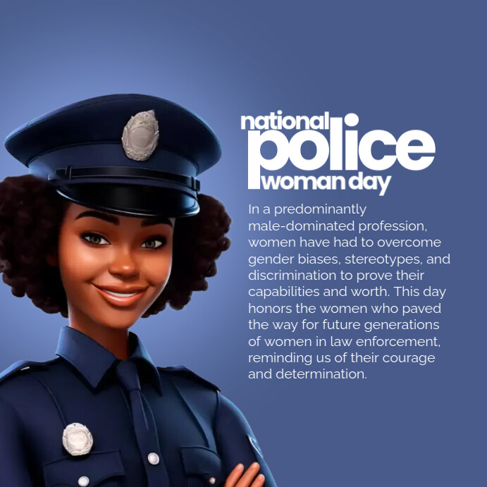 National Police Woman Day Instagram Post Template | PosterMyWall