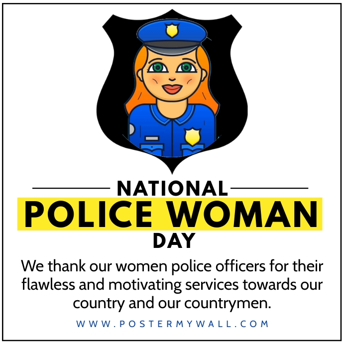 National Police woman day Post Template | PosterMyWall