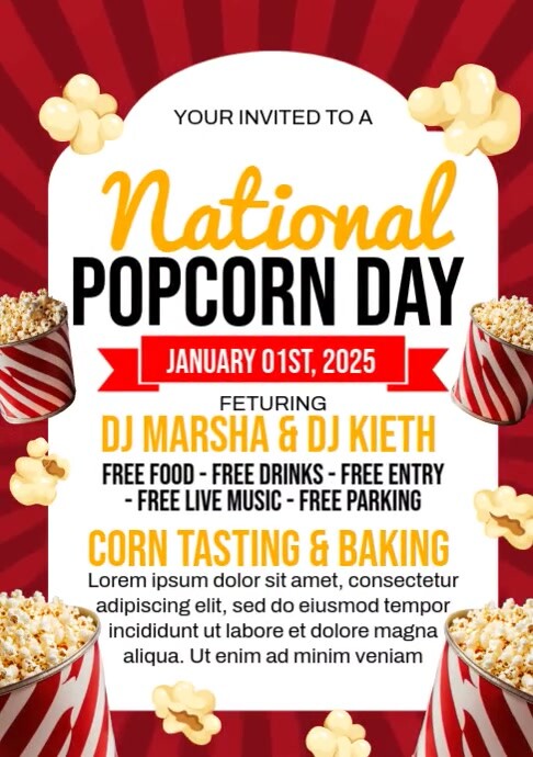 National Popcorn Day Ads Template | PosterMyWall