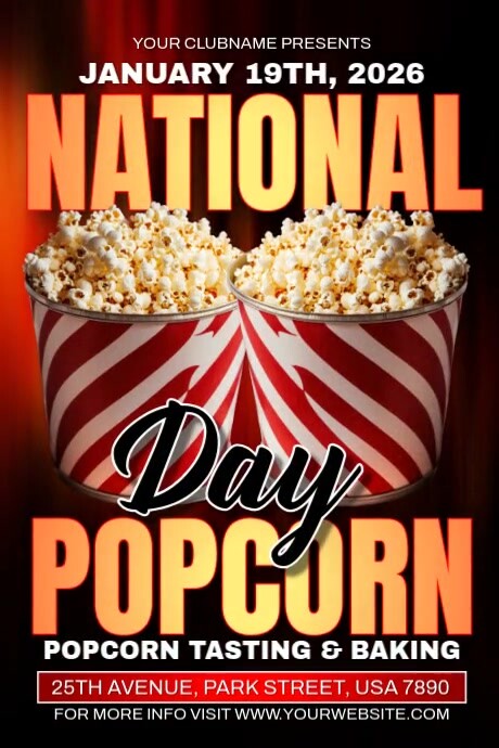 Copy of National Popcorn Day Ads | PosterMyWall