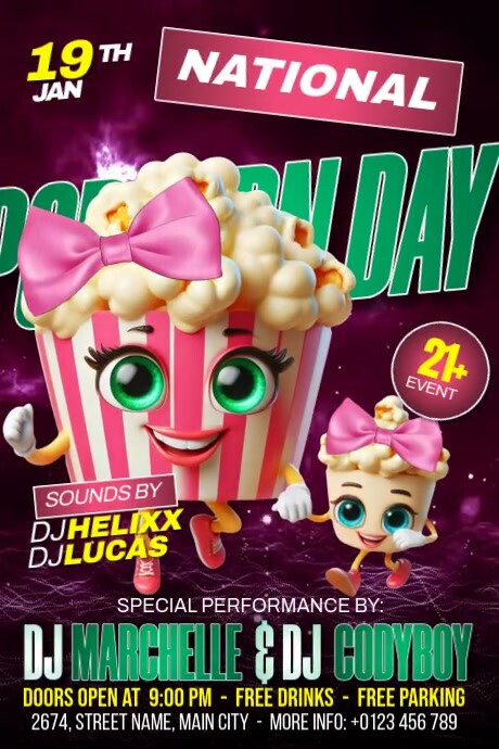 National Popcorn Day Ads Template | PosterMyWall