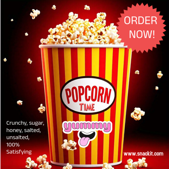 National Popcorn Day Template | PosterMyWall