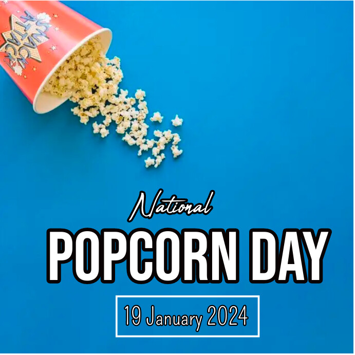 National popcorn day Instagram post Template | PosterMyWall