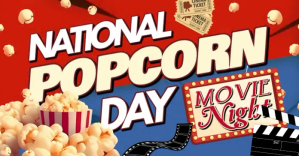 National Popcorn Day Movie Night Изображение, которым поделились на Facebook template