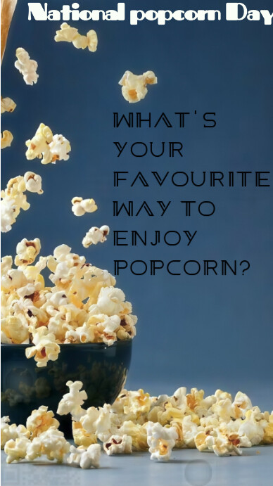 National popcorn day template Ecrã digital (9:16)