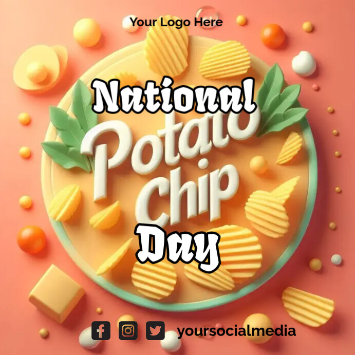National Potato Chip Day Template PosterMyWall