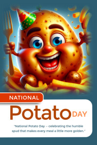 NATIONAL POTATO DAY Poster template