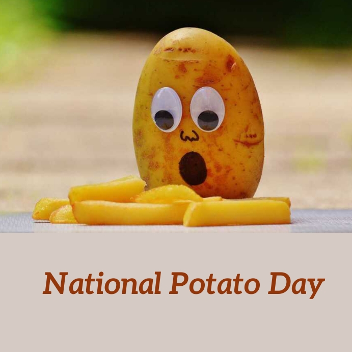 national potato day Instagram-bericht template