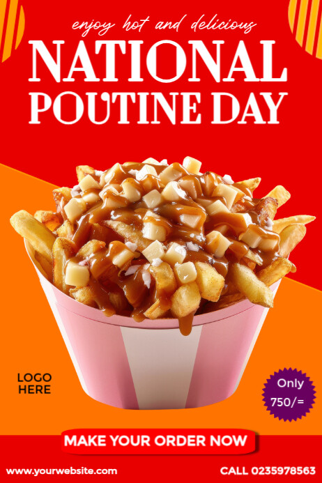 National Poutine Week national poutine day poster Template | PosterMyWall