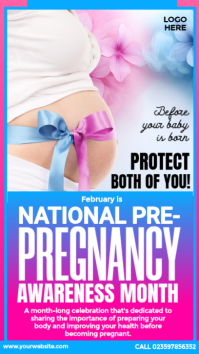 National Pre-Pregnancy Awareness Month Instagram Story template