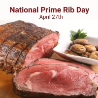national prime rib day Template | PosterMyWall