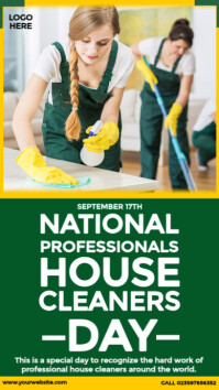 National Professional House Cleaners Day Ad Historia de Instagram template