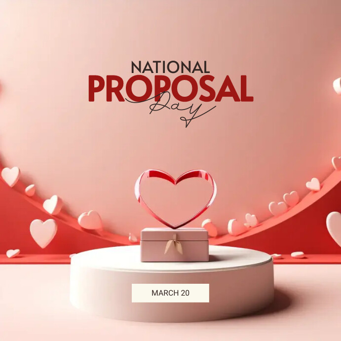 National Proposal Day templat Instagram Post template