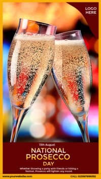 Czerwony national prosecco day История на Instagram Template