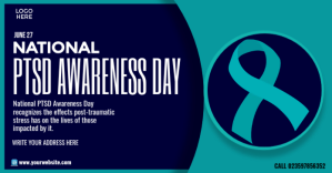 Fioletowy PTSD Awareness Изображение, которым поделились на Facebook Template