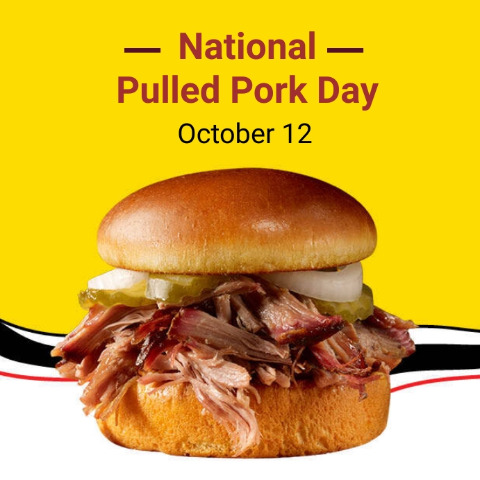 national pulled pork day Template PosterMyWall
