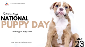 national puppy day flyer Presentasi (16:9) template