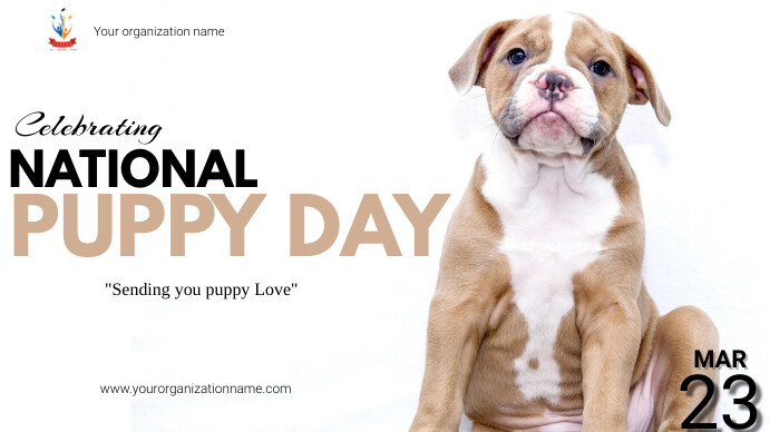 national puppy day flyer Apresentação (16:9) template