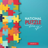 National Puzzle Day Publicación de Instagram template