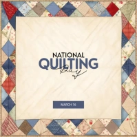 National Quilting Day Template Post Instagram